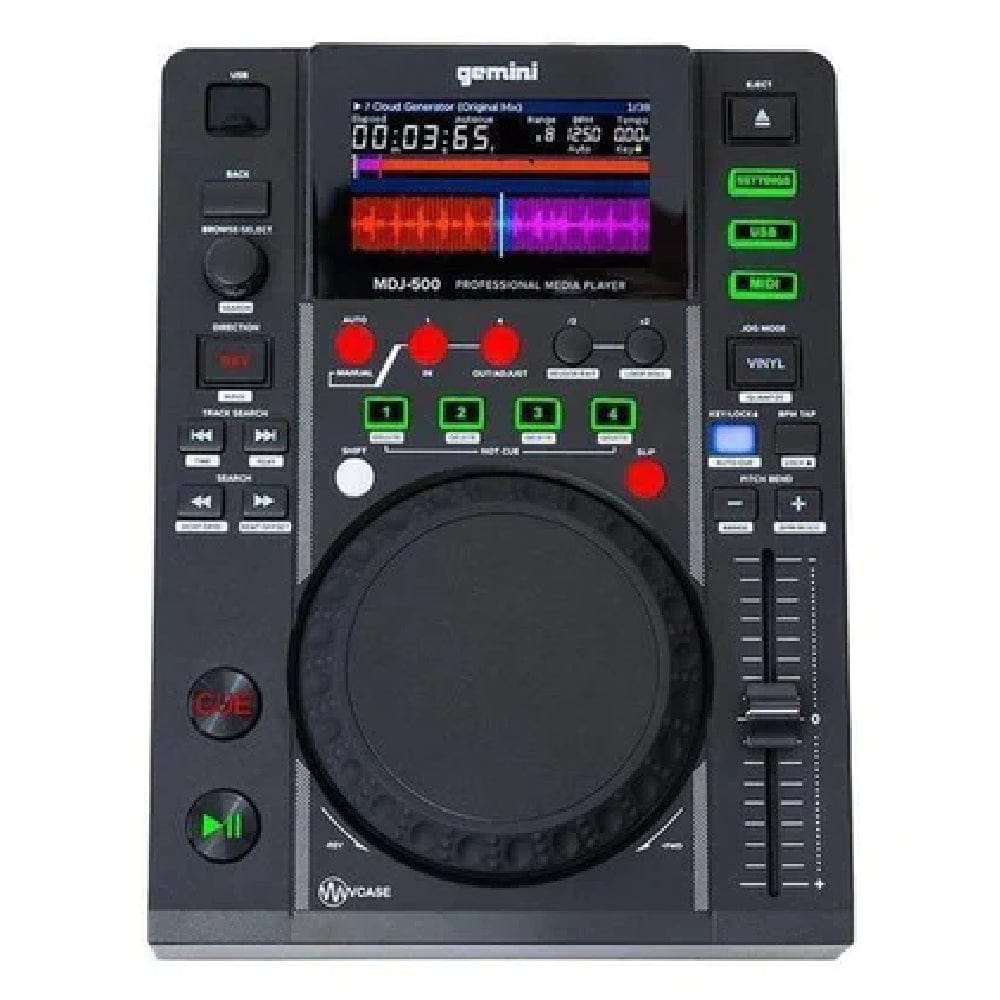 gemini cd mp3 media players black gemini mdj-500 professional media player