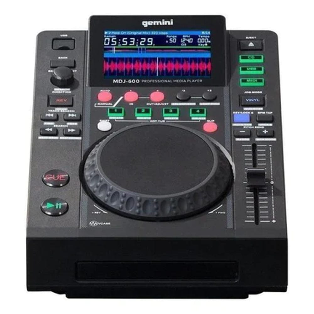 gemini cd mp3 media players black gemini mdj-600 professional cd and usb media player