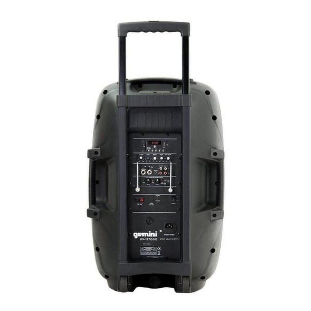 gemini multimedia speakers gemini es-15togo rechargeable bluetooth trolley speaker