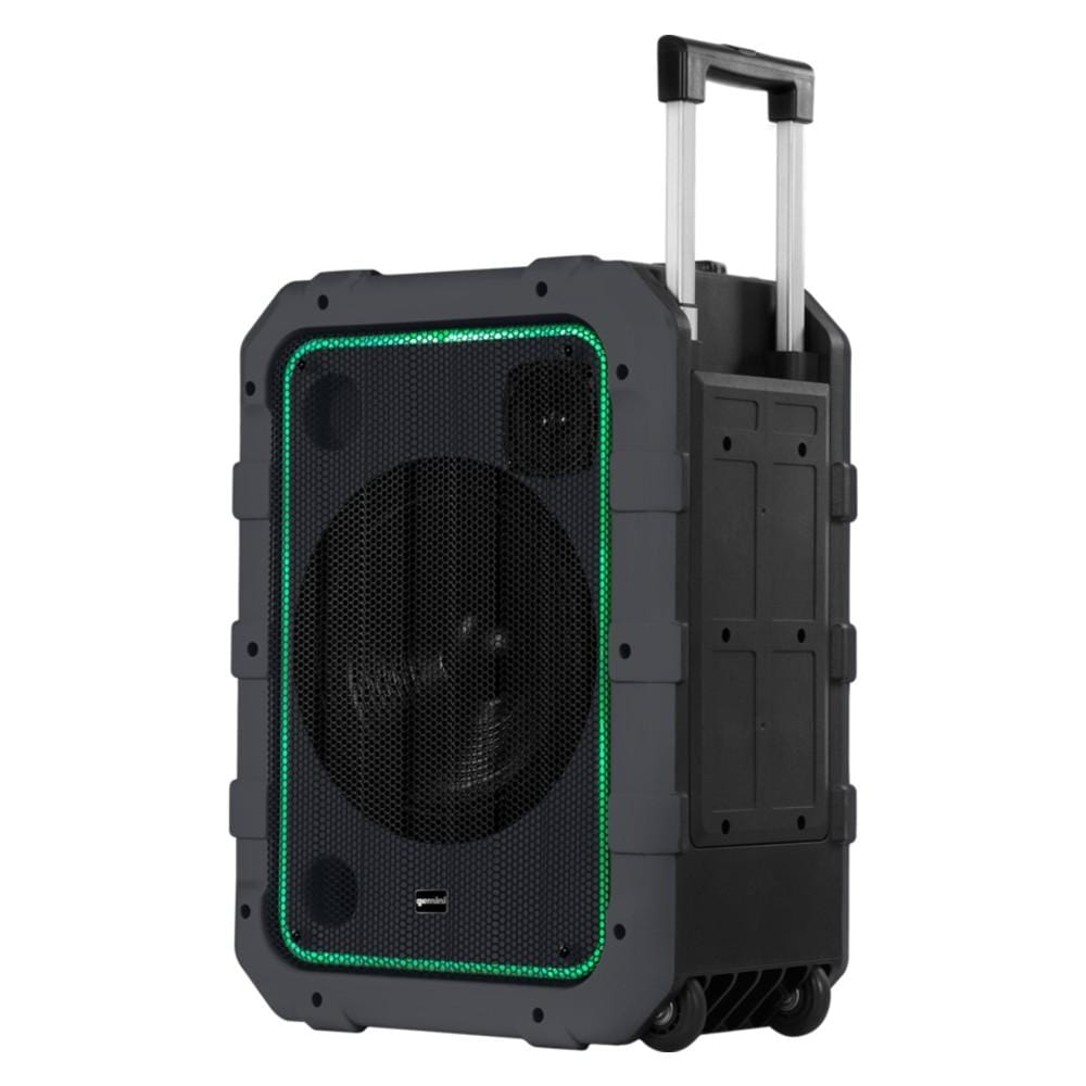 gemini multimedia speakers gray gemini mpa-2400 rechargeable weather resistant trolley speaker