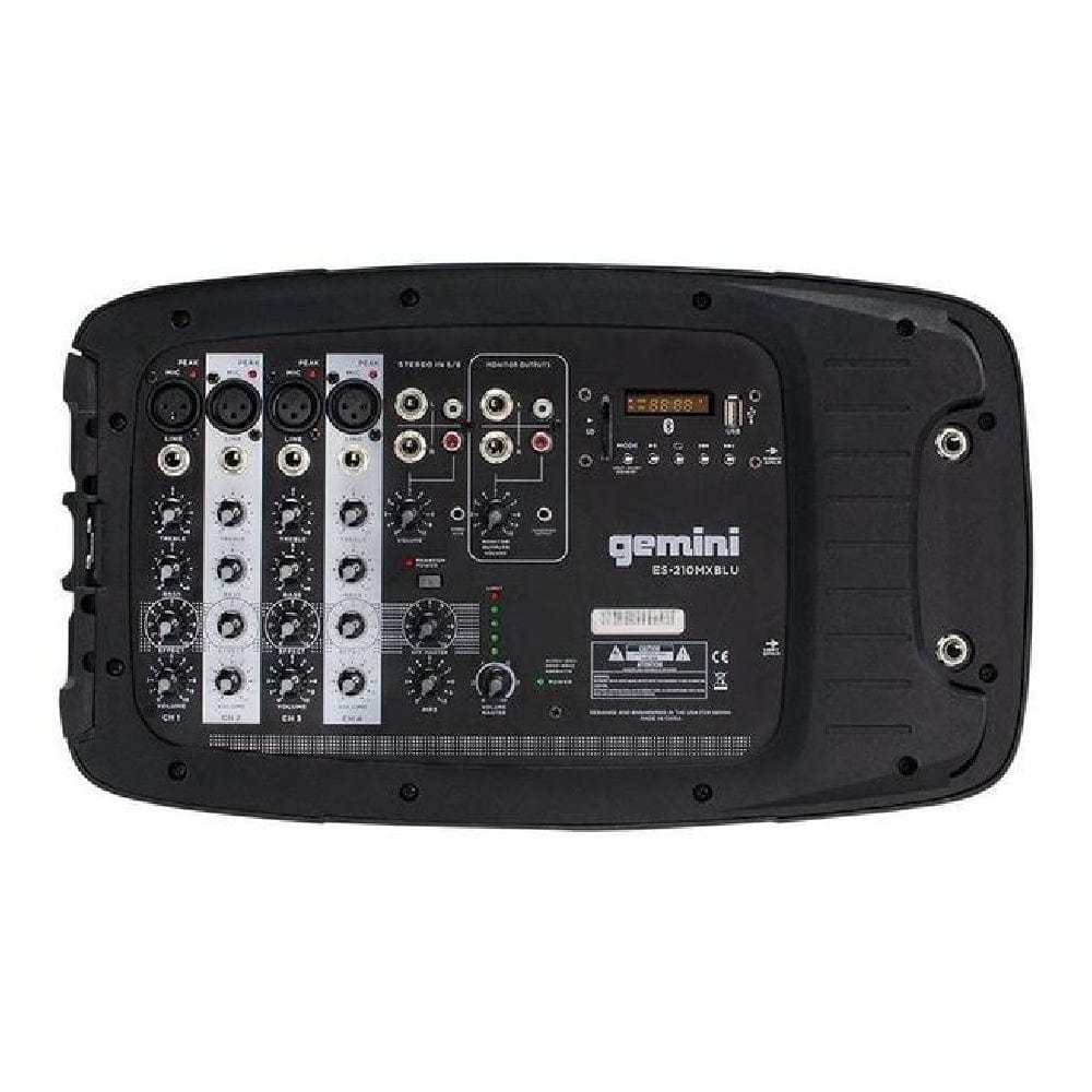 gemini portable pa systems gemini sound es-210mxblu professional audio bluetooth portable pa system