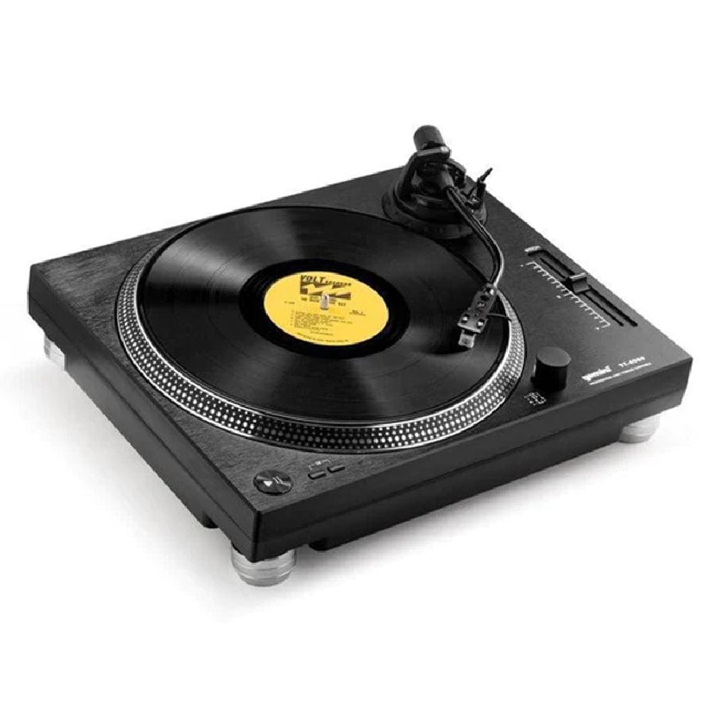 gemini turntables black gemini tt-4000 high torque direct drive turntable