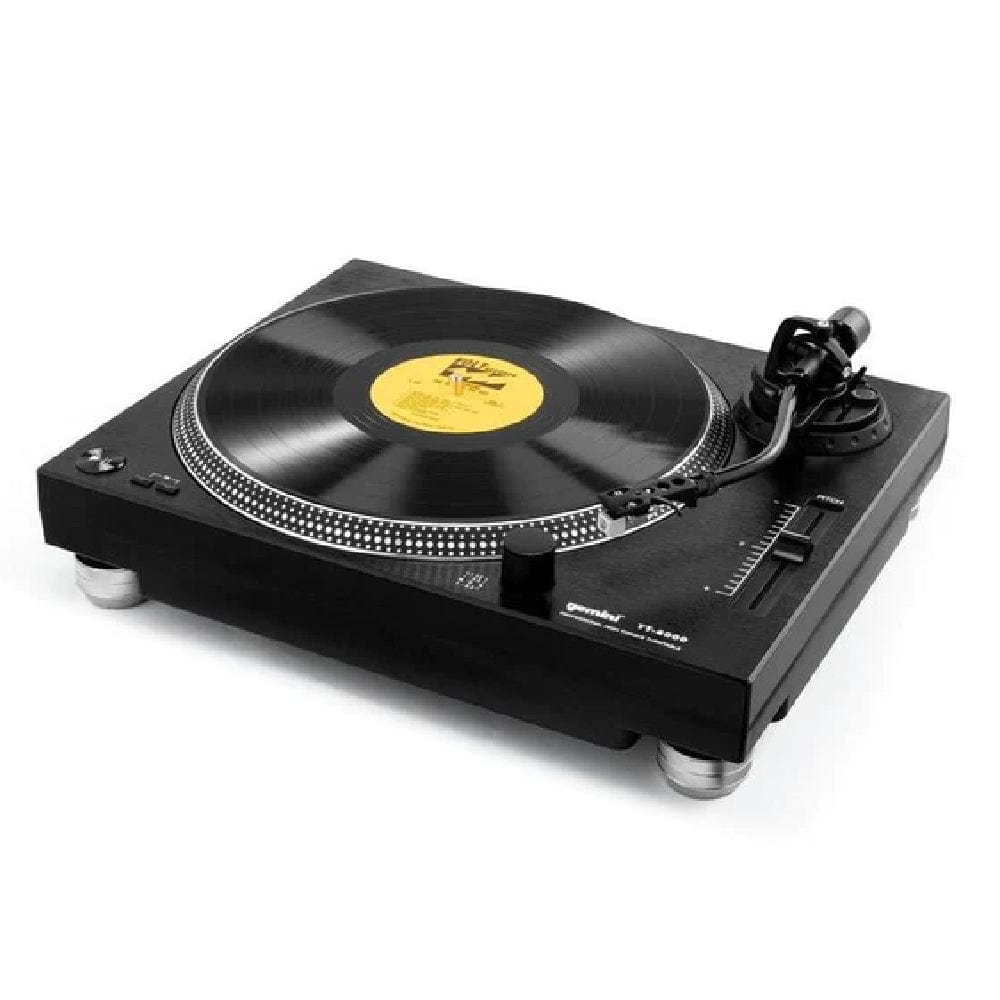 gemini turntables black gemini tt-4000 high torque direct drive turntable
