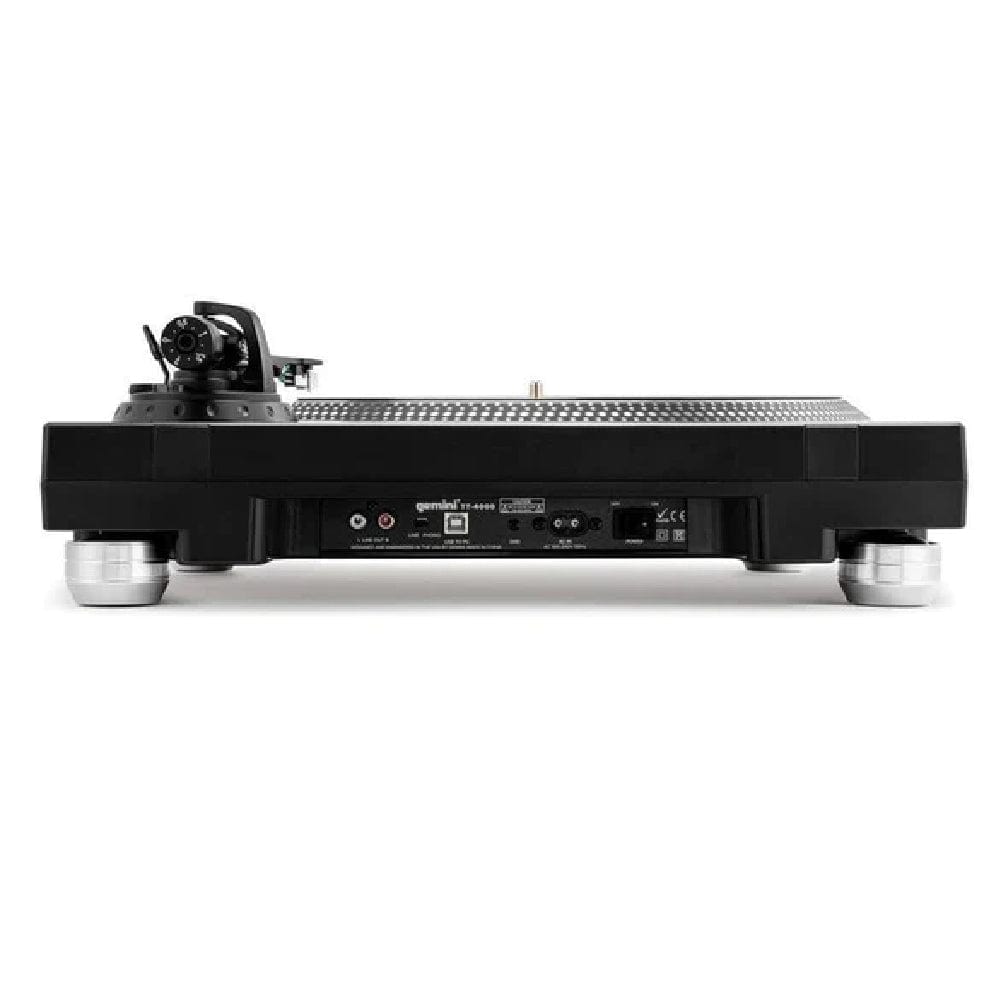 gemini turntables black gemini tt-4000 high torque direct drive turntable