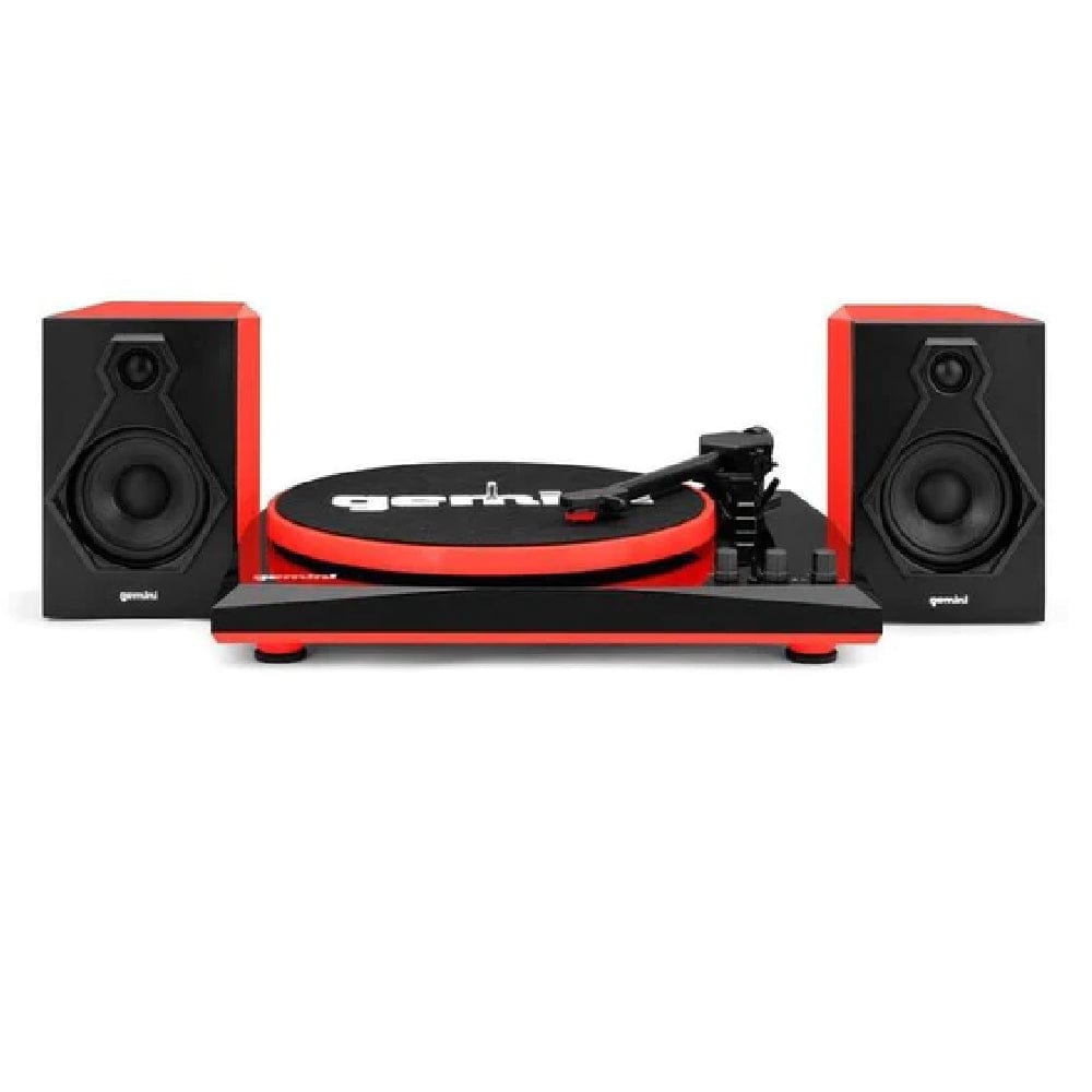 gemini turntables black red gemini tt-900 stereo turntable system