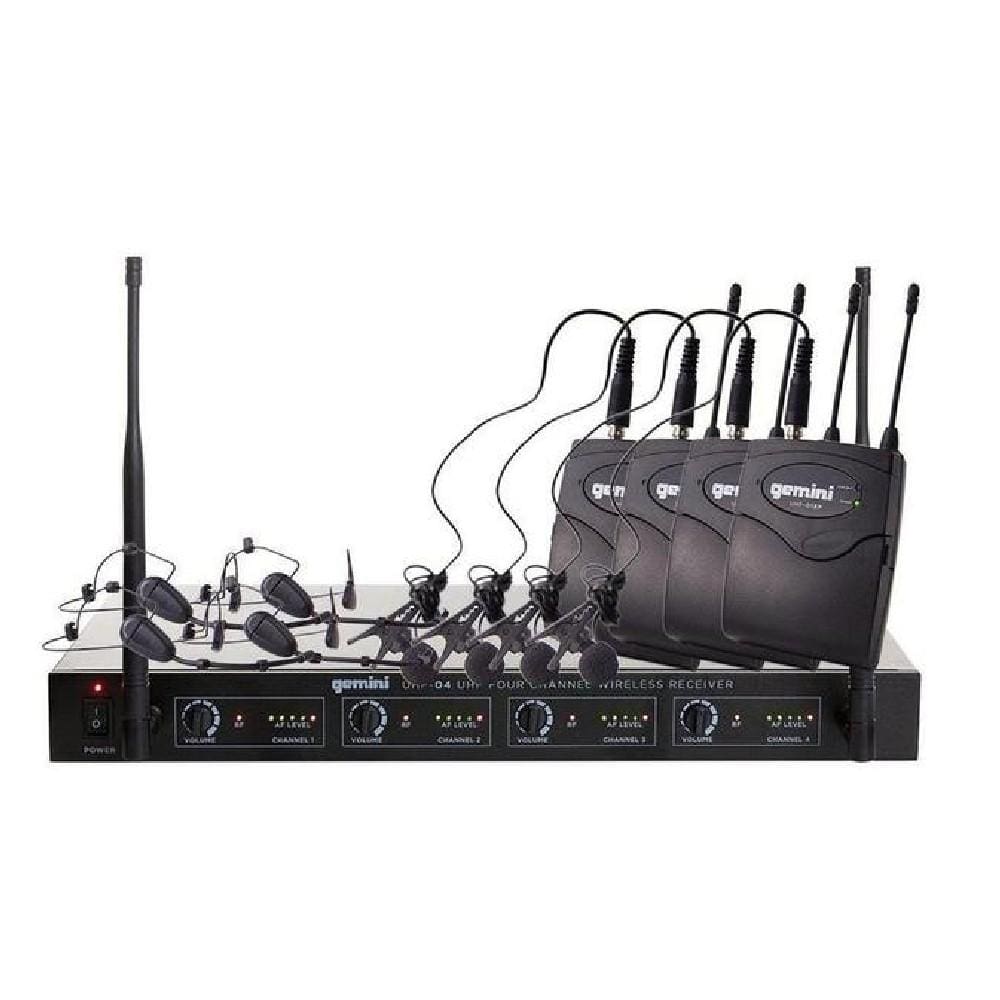 gemini wireless systems black gemini uhf 04hl wireless microphone system