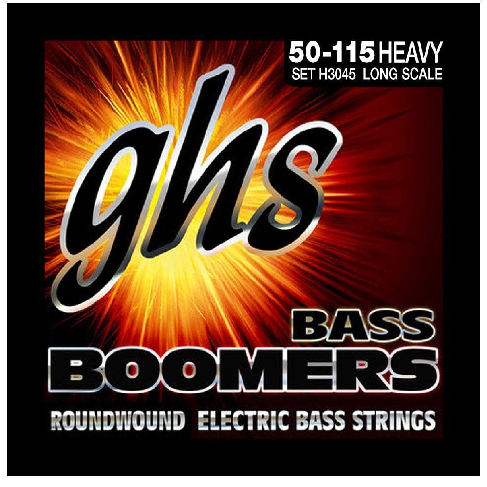 GHS Bass Guitar Strings 0050-0.115 GHS H3045 Boomers Roundwound Electric Bass Guitar Strings