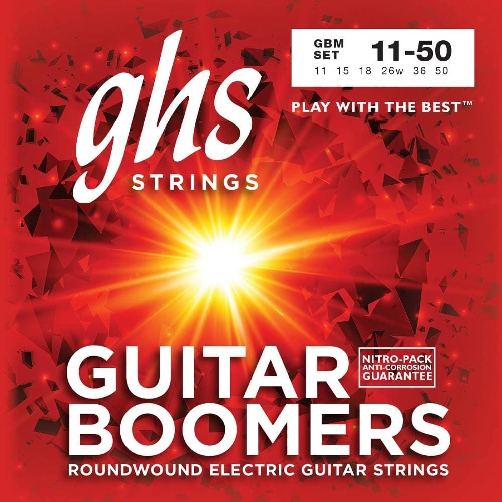 ghs electric guitar strings ghs strings gbm boomers nickel plated electric guitar strings medium - 0.11-.050