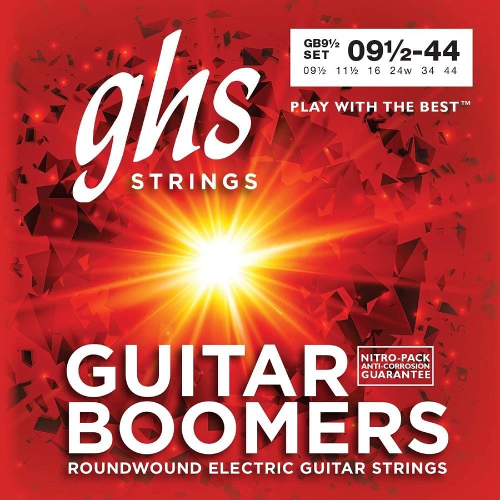 ghs electric guitars ghs strings gb9 1/2 bommers 6 strings nickel plated electric guitar strings- extra light+ .09 1/2-.044