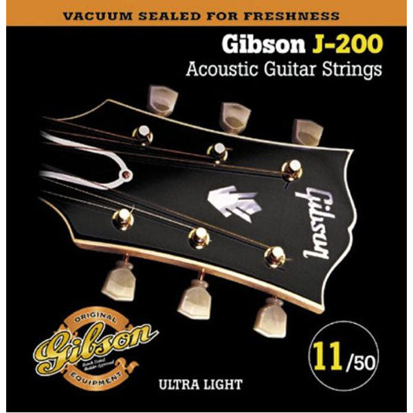 gibson acoustic guitar strings gibson sag-j200ul deluxe phosphor bronze guitar strings