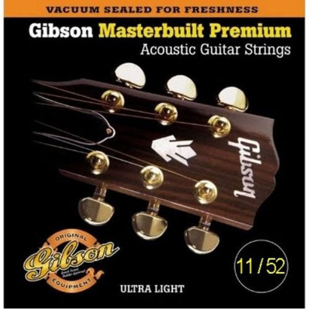 gibson acoustic guitar strings gibson sag-mb11 masterbuilt premium phosphor bronze acoustic strings