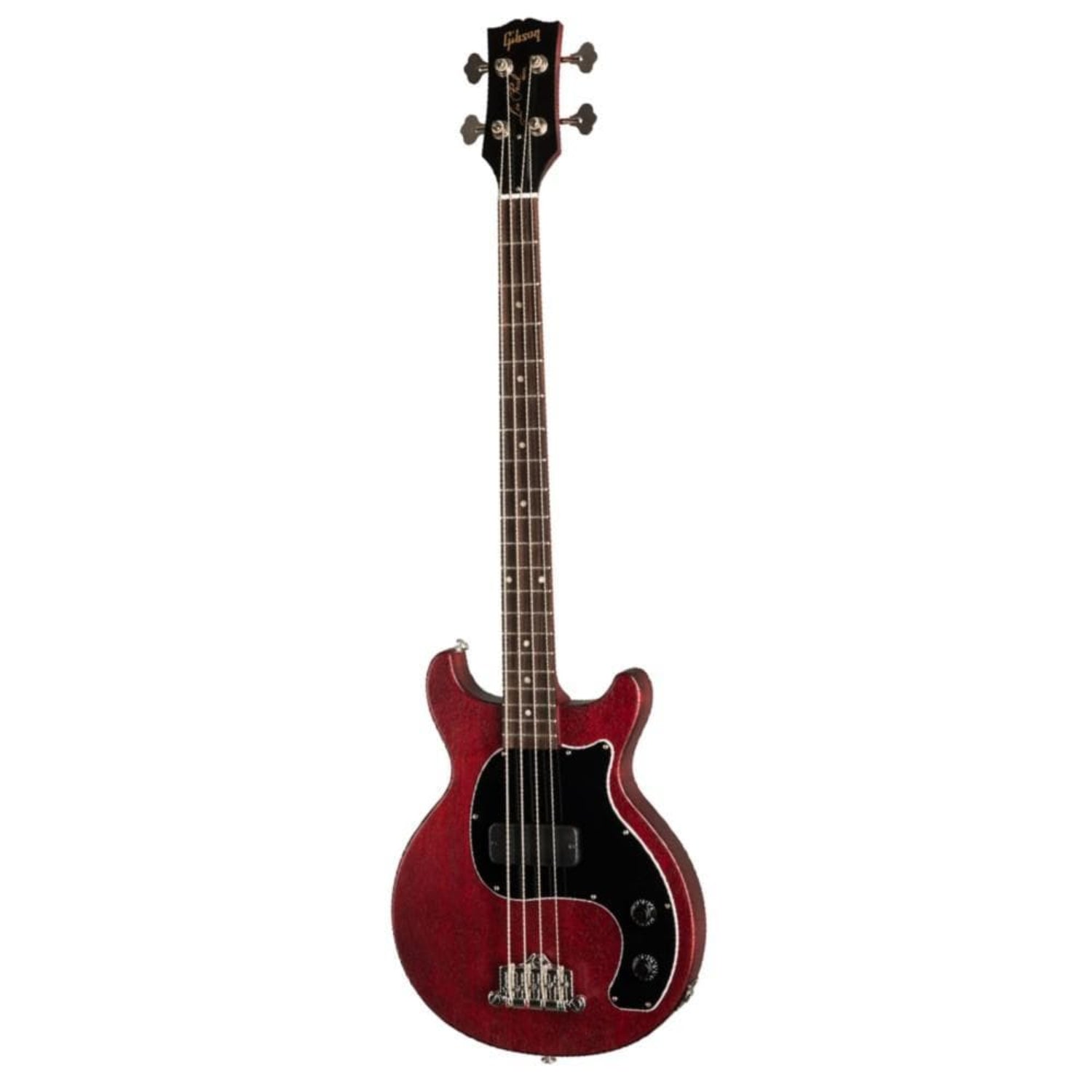 gibson bass guitars worn cherry gibson les paul junior tribute dc 4-string bass guitar