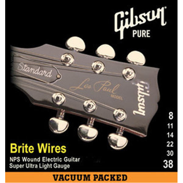 gibson electric guitar strings gibson seg-700sul electric guitar strings brite wires (.008-.038)