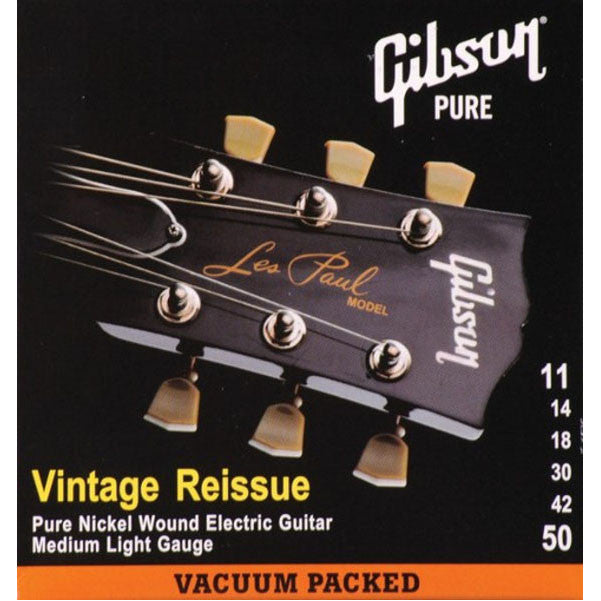 gibson electric guitar strings gibson seg-vr11 vintage reissue electric strings (.011-.050)