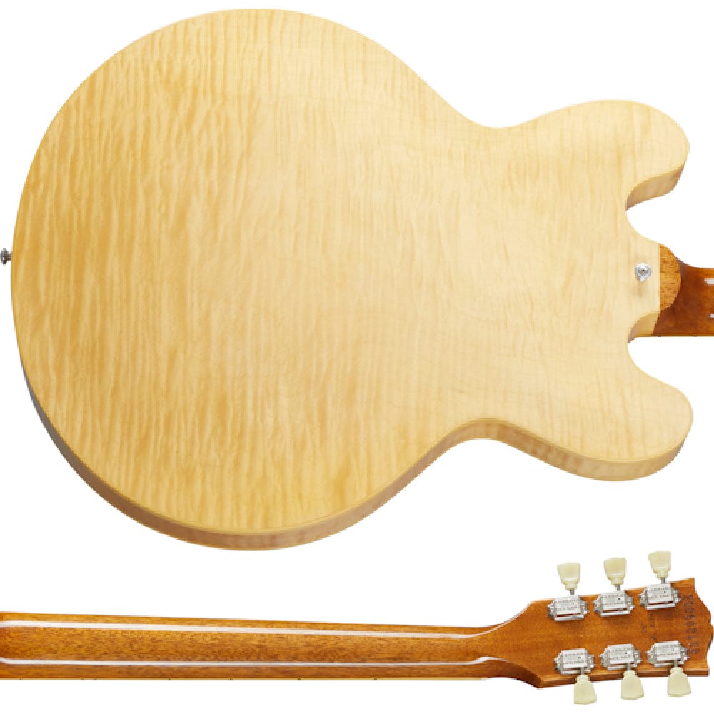 gibson electric guitars gibson es-335 figured 6 string hollowbody electric guitar #color_antique-natural