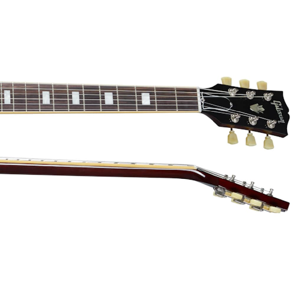 gibson electric guitars gibson es-335 figured 6 string hollowbody electric guitar #color_iced-tea