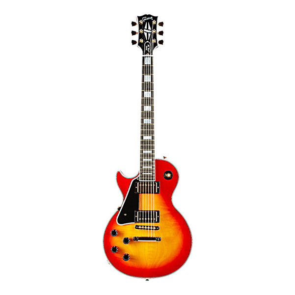 gibson electric guitars gibson les paul custom left-hand electric guitar - heritage cherry sunburst