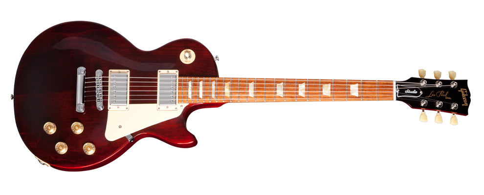 gibson electric guitars gibson les paul studio lpstuwrch1 wine red