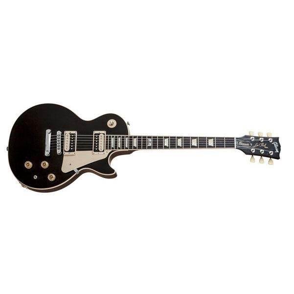 gibson electric guitars gibson lpcs14pebch1 electric guitar, les paul classic 2014 - plain top ebony