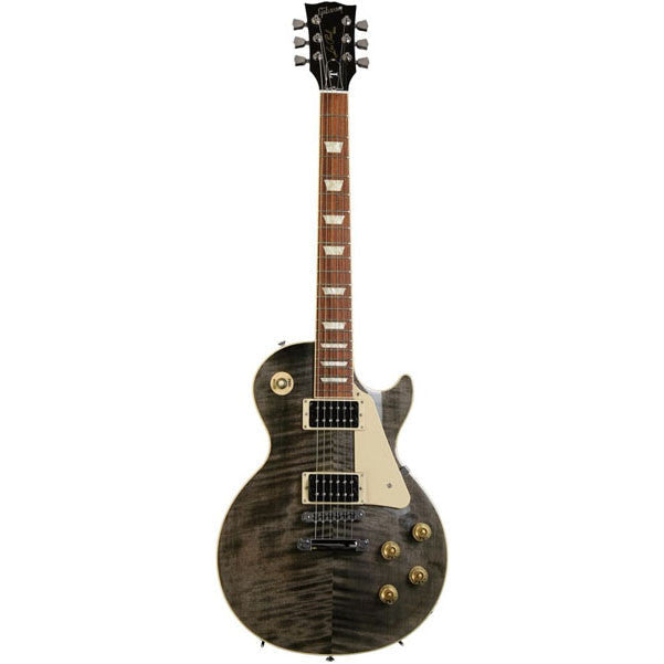 gibson electric guitars gibson lpsttransblk les paul signature t - translucent ebony