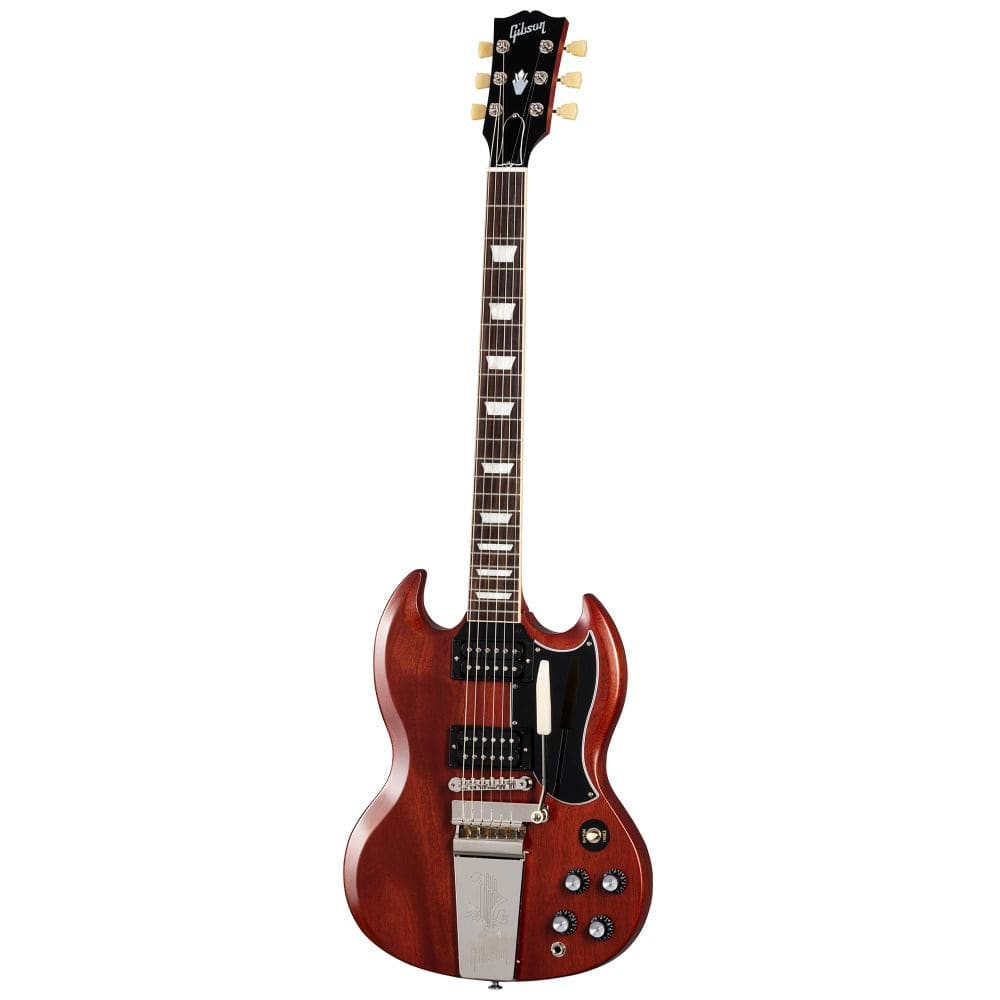 gibson electric guitars gibson sg standard '61 faded maestro vibrola electric guitar