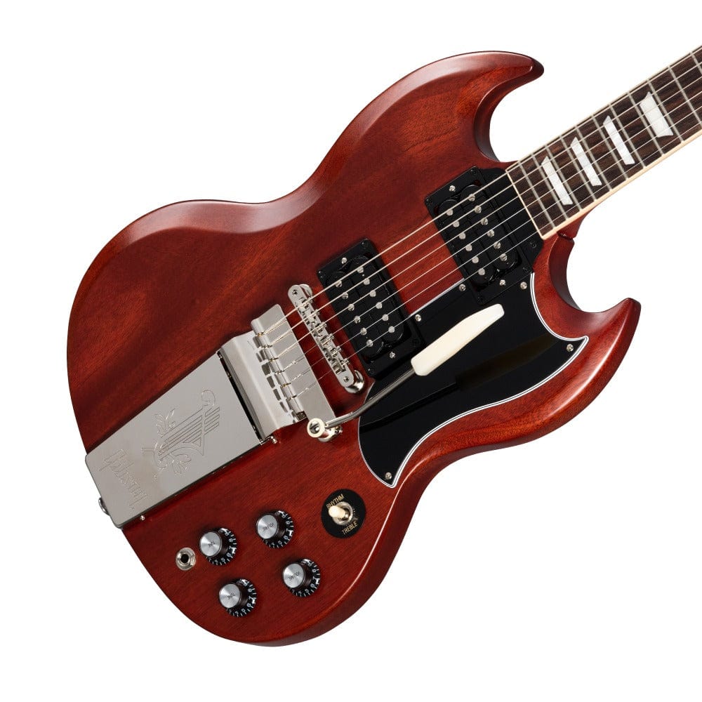 gibson electric guitars gibson sg standard '61 faded maestro vibrola electric guitar