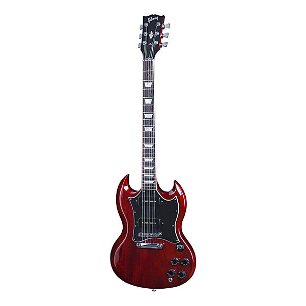 gibson electric guitars gibson sg standard p-90 2016 hp electric guitar - heritage cherry