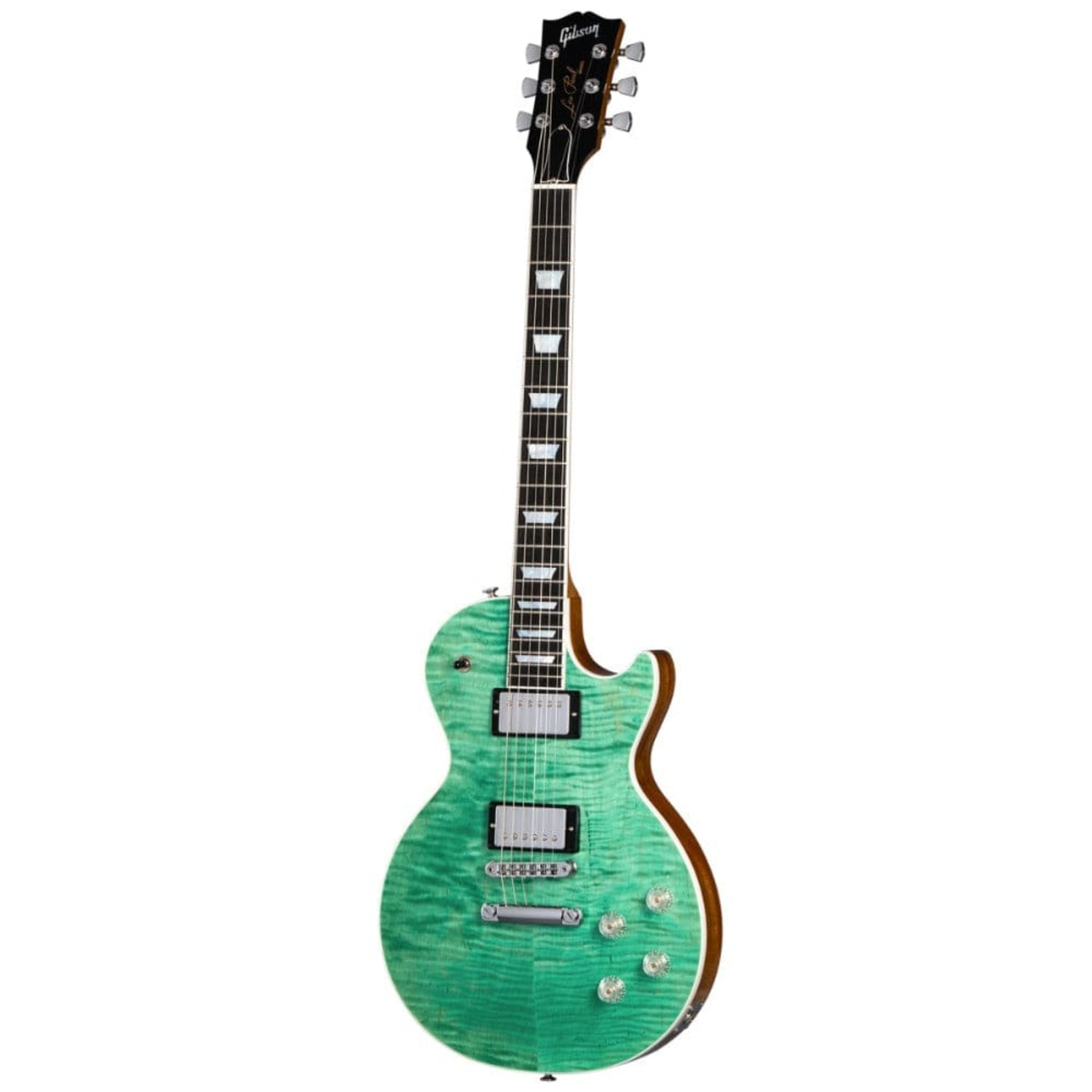 gibson electric guitars seafoam green gibson les paul modern figured 6 string electric guitar #color_seafoam-green
