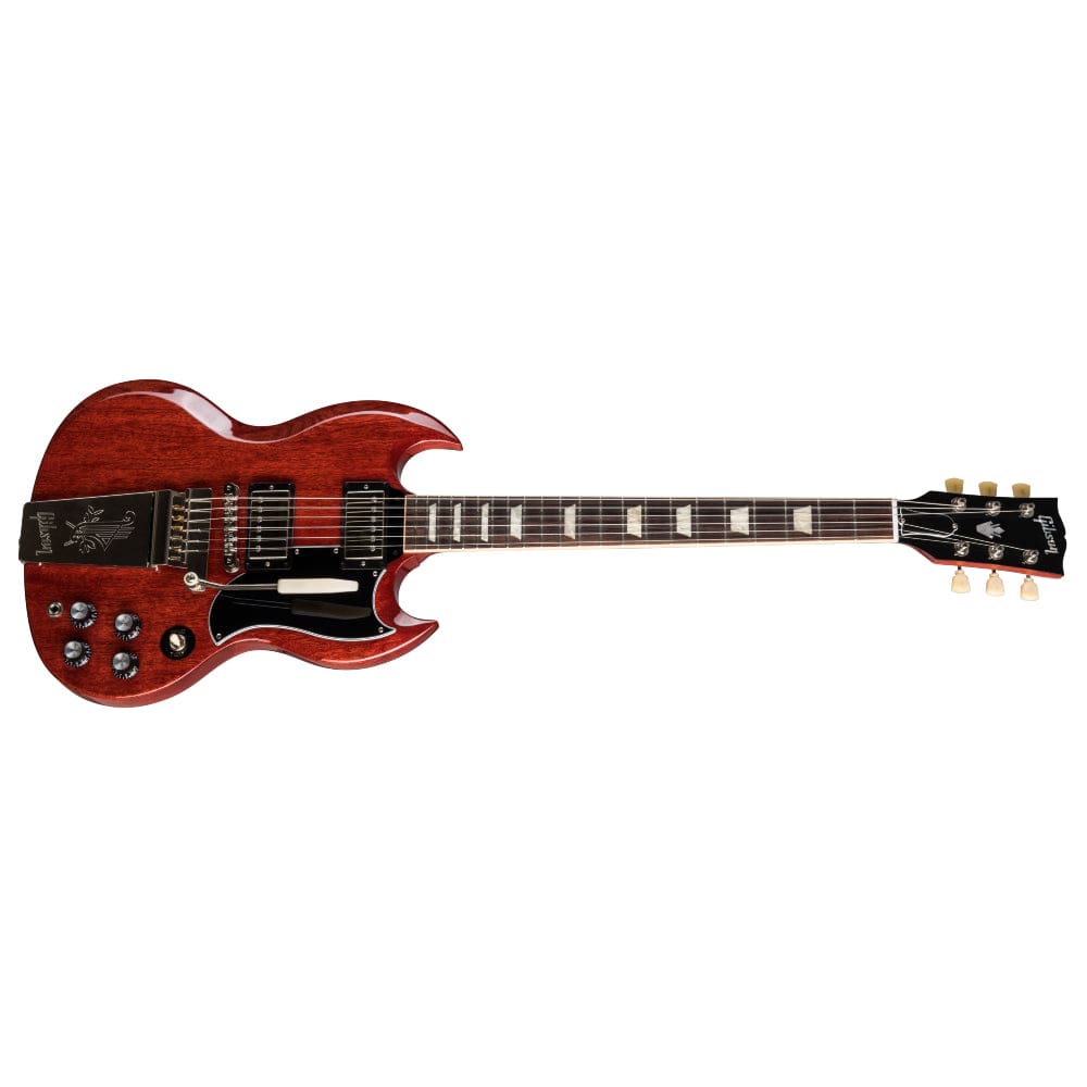 gibson electric guitars vintage cherry gibson sg standard 61 maestro vibrola 6 string electric guitar