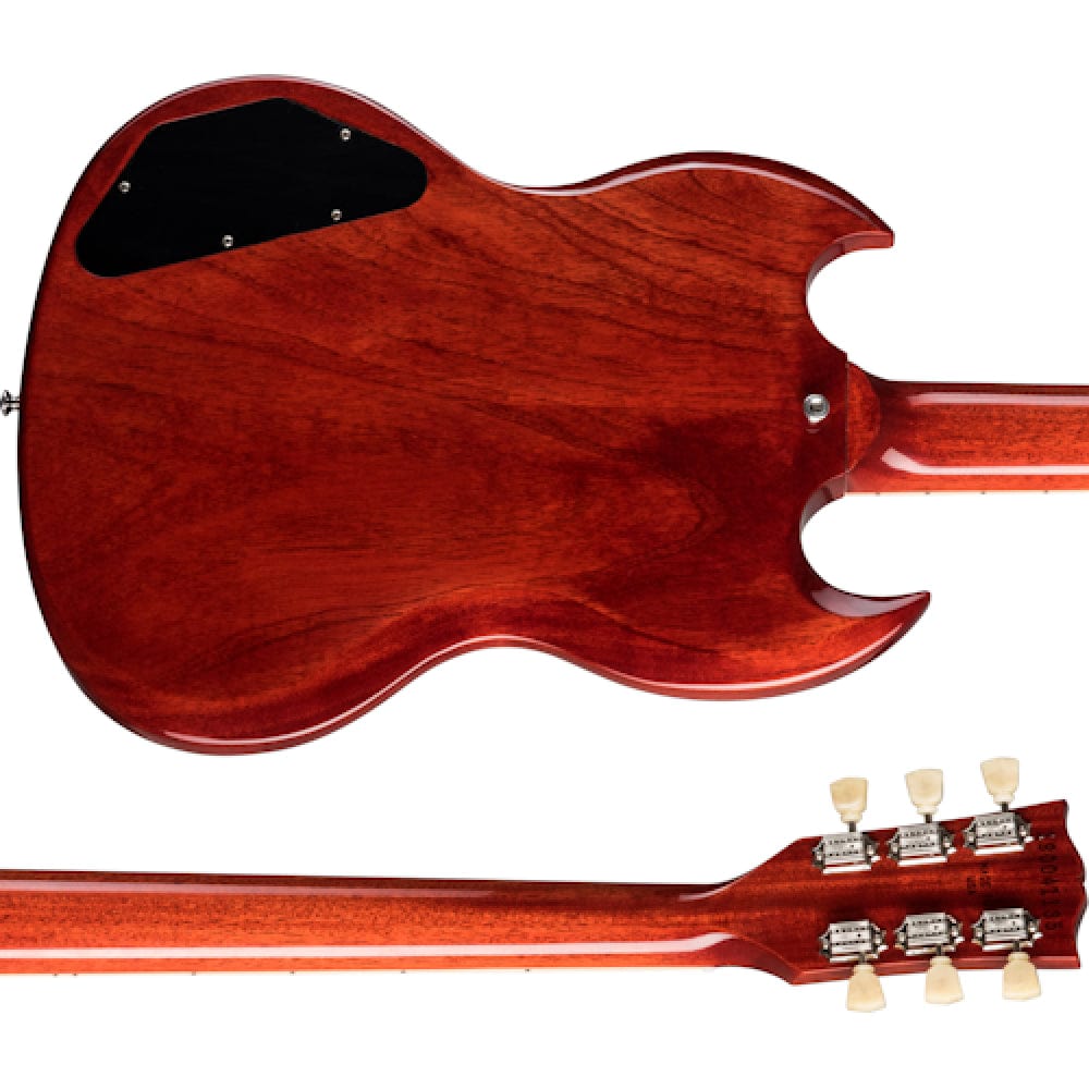gibson electric guitars vintage cherry gibson sg standard 61 sideways vibrola 6 string electric guitar