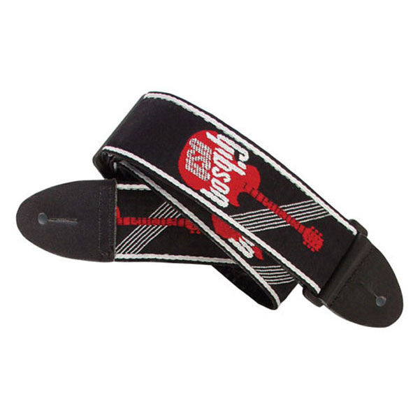 gibson guitar straps gibson asgg-600 guitar strap - red