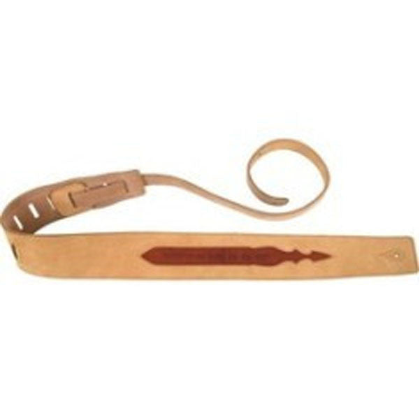 gibson guitar straps gibson asgg-bl010 brushed leather guitar strap-tan with cognac insert