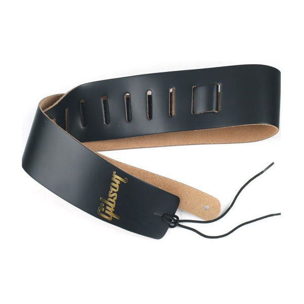 gibson guitar straps gibson asgg-l010 2.5inch soft leather guitar strap - black