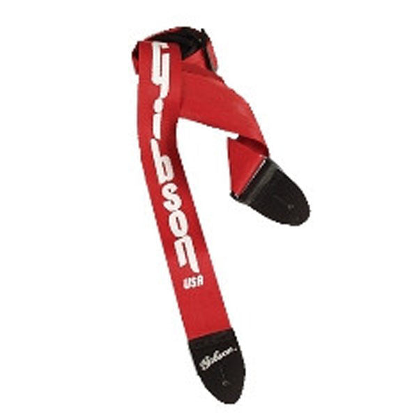 gibson guitar straps gibson asgsbu-20 2inchusa style safety guitar strap-ferrari red