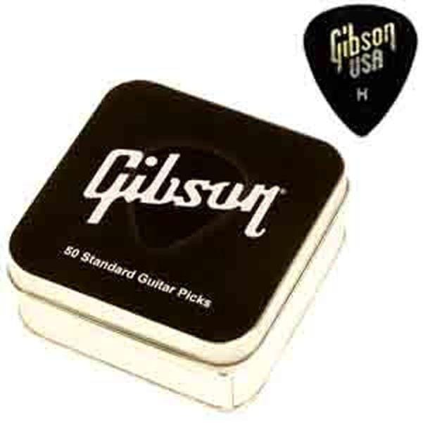 gibson picks gibson heavy aprgg50-74h guitar pick standard tin pack of 50