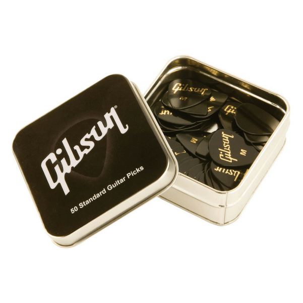 gibson picks gibson standard tin pack of 50 guitar pick - thin