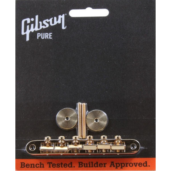 gibson tremolos and bridges gibson accessories abr-1 tune-o-matic bridge w/full assembly (gold)