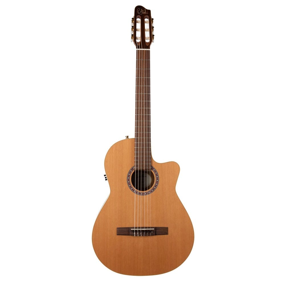 godin classical guitars natural godin concert cw clasica ii cedar & mahogany nylon string electro classical guitar - natural