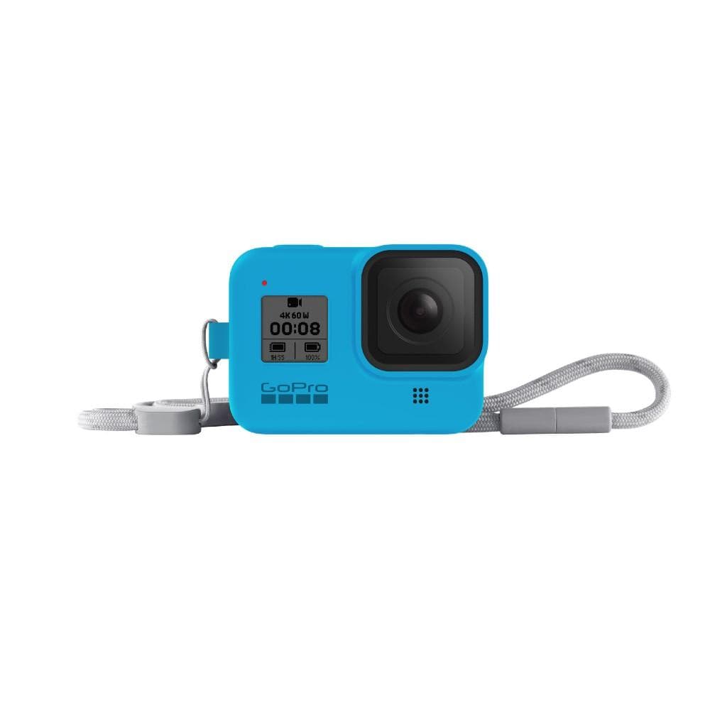 gopro action camera accessories blue gopro sleeve & lanyard for hero8