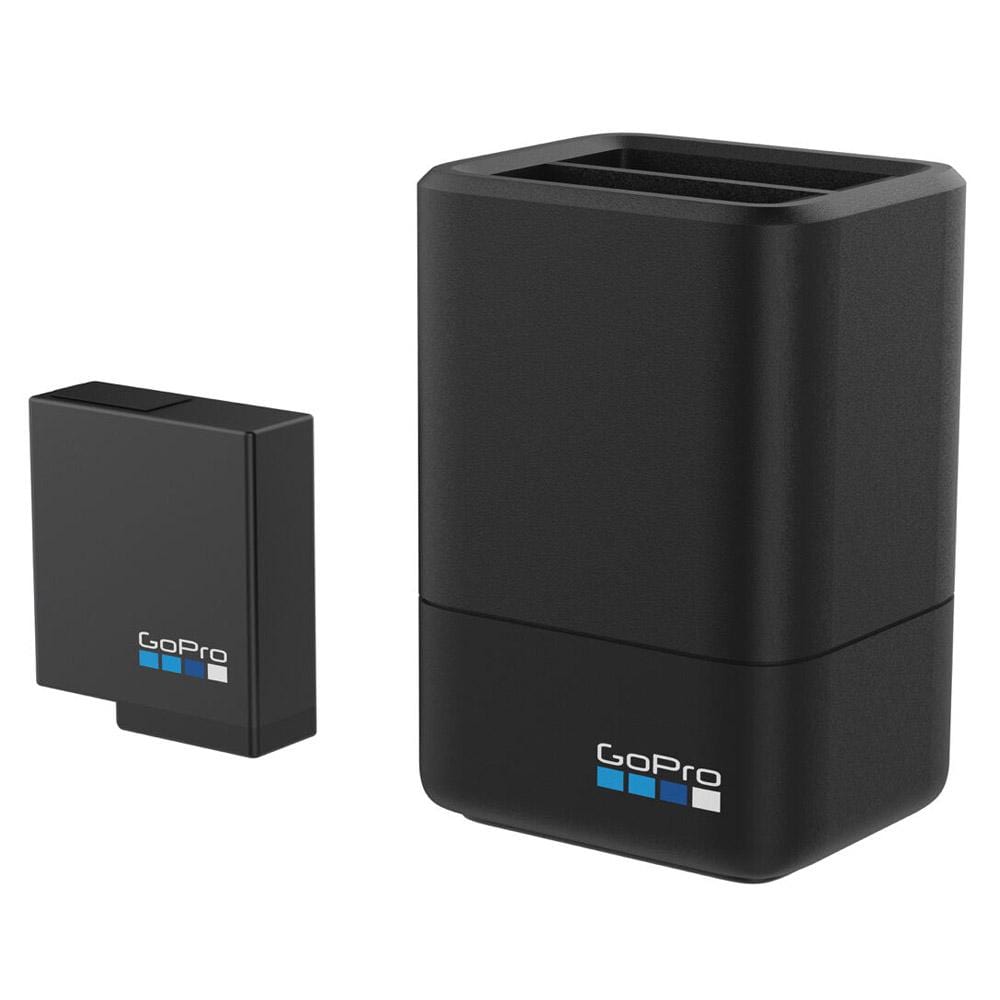 gopro action camera accessories gopro hero dual battery charger & battery - black