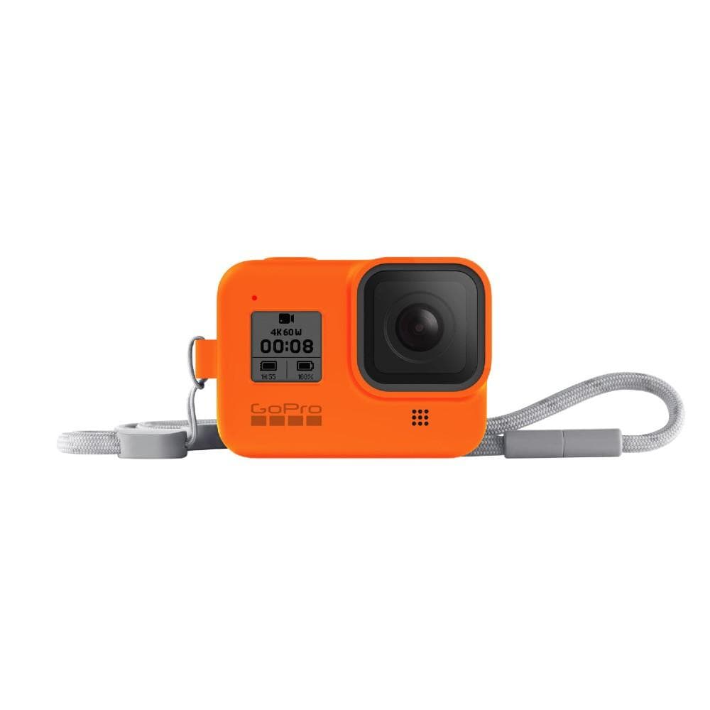 gopro action camera accessories orange gopro sleeve & lanyard for hero8 #color_orange