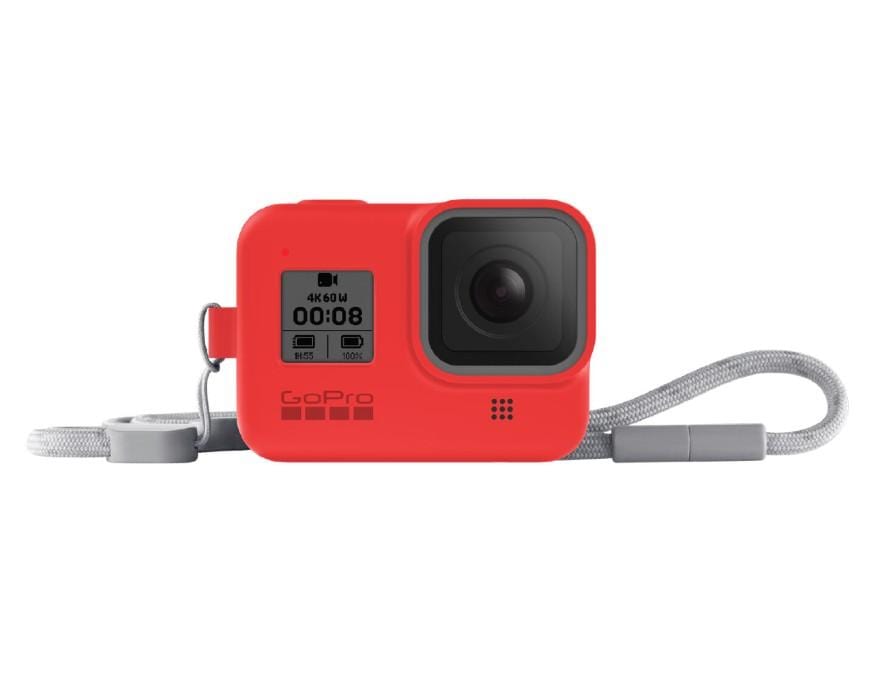 gopro action camera accessories red gopro sleeve & lanyard for hero8 #color_red
