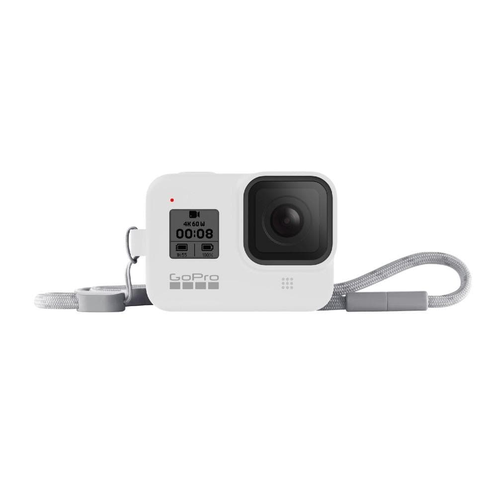 gopro action camera accessories white gopro sleeve & lanyard for hero8 #color_white