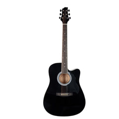 Granada Acoustic Guitars Black Gloss Granada GL113D-C 6 String Cutaway Acoustic Guitar
