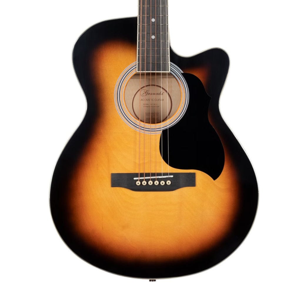 granada acoustic guitars granada gl113o-c 6 string cutaway acoustic guitar #color_vintage-sunburst-gloss