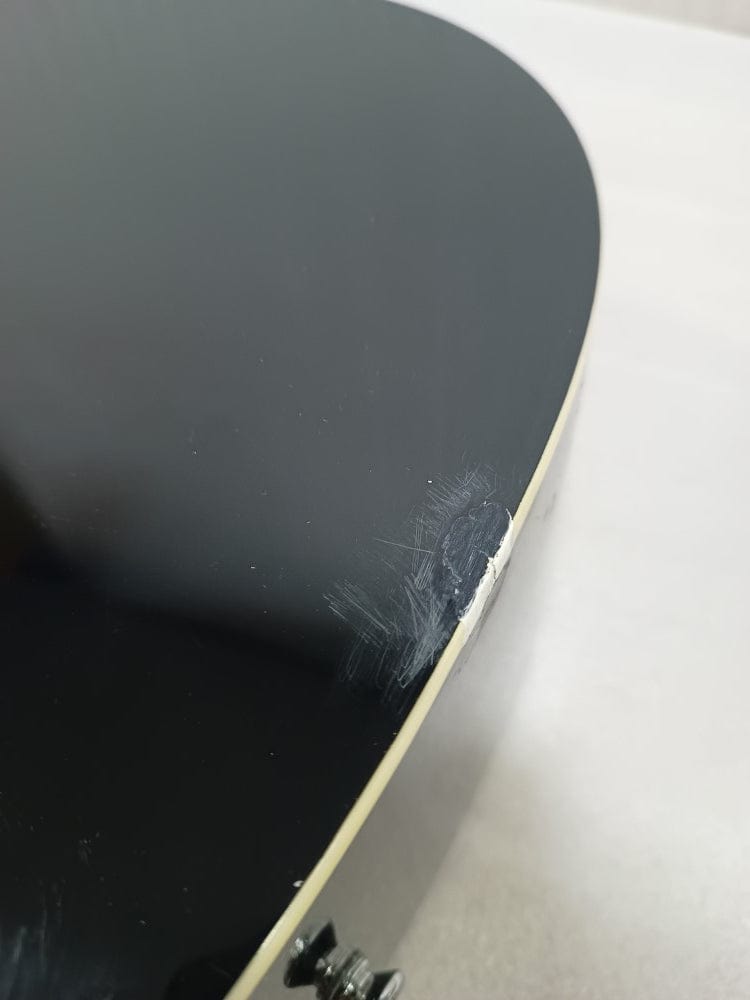 granada acoustic guitars granada prld-14c acoustic guitar - black - open box b stock