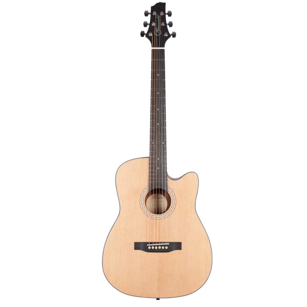 granada acoustic guitars natural matt granada gl140-c 6 string cutaway acoustic guitar