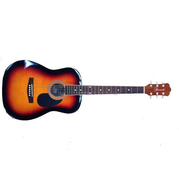 granada acoustic guitars vintage sunburst granada prs-1-f medium acoustic guitar