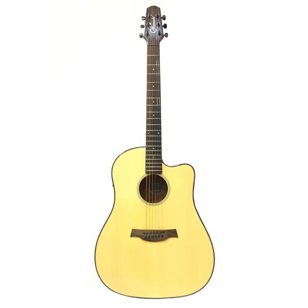 granada electro acoustic guitars granada gd-16ceq dreadnought cutaway acoustic guitar with eq - natural