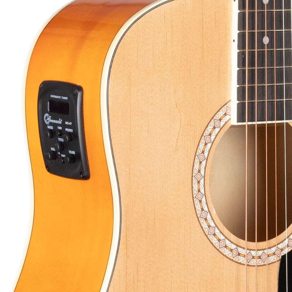 granada electro acoustic guitars granada gl141d-ceq 6 string electro acoustic guitar #color_natural-gloss